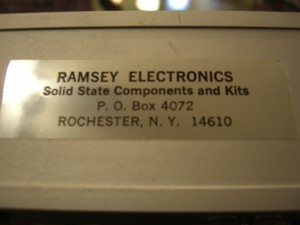 Tag on the bottom of the clock